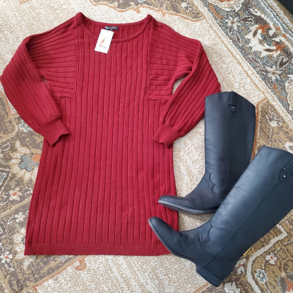 PRETTYGARDEN NWT Ribbed Sweater Dress L - Picture 9 of 9